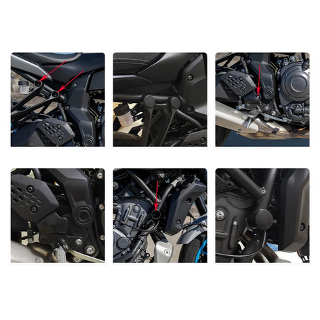 Frame Hole Cover Caps For Yamaha MT-07 - 2024 to 2026 2