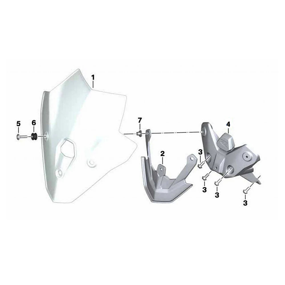 Windshield Wind Deflector For BMW F900R - 2020 to 2025 4